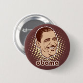 Badge Rond 5 Cm Bouton vintage d'Obama (Devant & derrière)