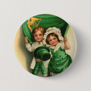 Badge Rond 5 Cm Bouton vintage du jour de St Patrick