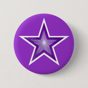 Badge Rond 5 Cm Bouton violet étoile violet