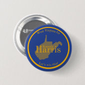 Badge Rond 5 Cm Bouton Virginie-Occidentale pour Kamala Harris (Devant & derrière)