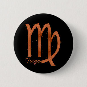 Badge Rond 5 Cm Bouton Virgo