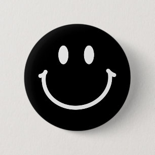 Badge Rond 5 Cm Bouton Visage Heureux