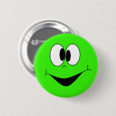 Badge Rond 5 Cm Bouton Visage Lime Green Silly Googlie (Devant & derrière)