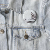 Badge Rond 5 Cm Bouton Visages (En situation)