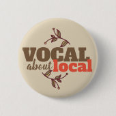 Badge Rond 5 Cm Bouton Vocal À propos de Local (Devant)