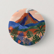Bouton Volcan – Design Terracotta et Cobalt