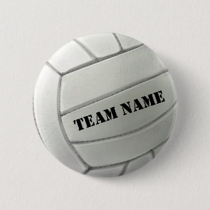 Badge Rond 5 Cm Bouton Volleyball Nom de votre équipe