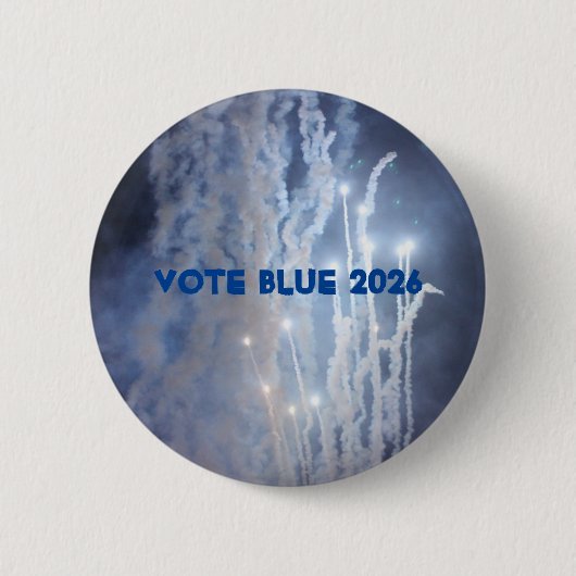 Badge Rond 5 Cm Bouton Vote bleu 2026 (Devant)