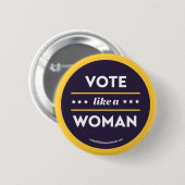 Badge Rond 5 Cm Bouton Voter comme une femme (Devant & derrière)