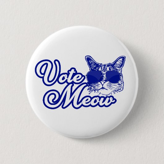 Badge Rond 5 Cm Bouton Voter Meow (Devant)