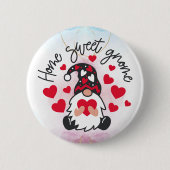 Badge Rond 5 Cm Bouton Whimsical : Home Sweet Gnome Bouton (Devant)