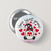 Badge Rond 5 Cm Bouton Whimsical : Home Sweet Gnome Bouton (Devant & derrière)