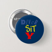 Badge Rond 5 Cm Bouton Y du plongeur (Devant & derrière)