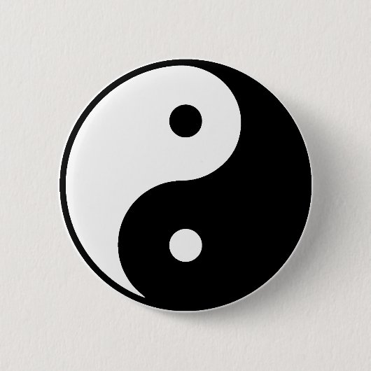 Badge Rond 5 Cm Bouton Yin Yang (Devant)