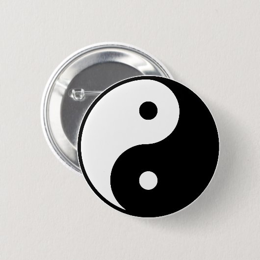 Badge Rond 5 Cm Bouton Yin Yang (Devant & derrière)