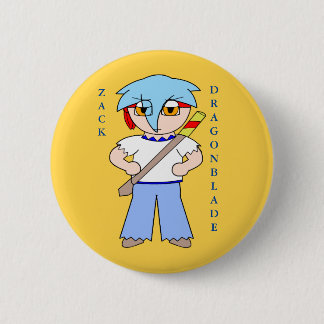 Badge Rond 5 Cm Bouton Zack Dragonblade - Zack Dragonblade