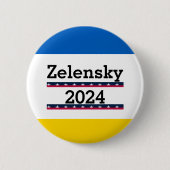 Badge Rond 5 Cm Bouton Zelensky 2024 (Devant)