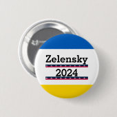 Badge Rond 5 Cm Bouton Zelensky 2024 (Devant & derrière)