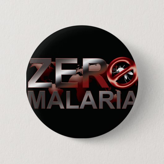 Badge Rond 5 Cm Bouton zéro de malaria (Devant)
