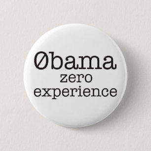 Badge Rond 5 Cm Bouton zéro d'expérience de Zerobama Obama