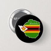 Badge Rond 5 Cm Bouton Zimbabwe (Devant & derrière)