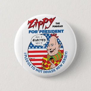 Badge Rond 5 Cm Bouton Zippy for President