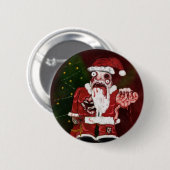 Badge Rond 5 Cm Bouton Zombie Père Noël (Devant & derrière)