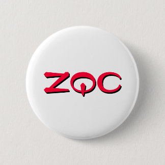 Badge Rond 5 Cm Bouton ZQC, rouge