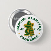 Badge Rond 5 Cm Boutons 1975 de la Réunion de Rancho Alamitos (Devant & derrière)