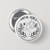 Badge Rond 5 Cm Boutons Animaux (Devant & derrière)