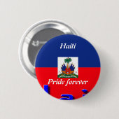 Badge Rond 5 Cm Boutons arrière du drapeau d'Haïti (Devant & derrière)