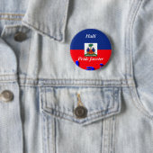 Badge Rond 5 Cm Boutons arrière du drapeau d'Haïti (En situation)