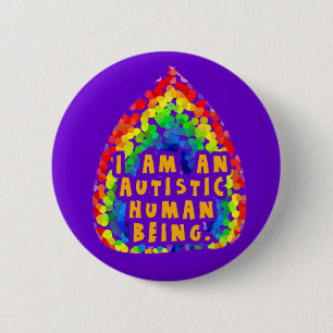 Badge Rond 5 Cm Boutons autistes d'être humain