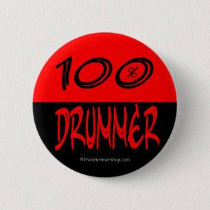 Badge Rond 5 Cm Boutons : Batteur 100%
