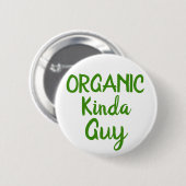 Badge Rond 5 Cm Boutons blancs ronds de Kinda Guy Bio (Devant & derrière)
