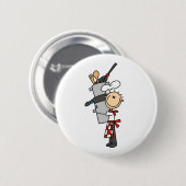 Badge Rond 5 Cm Boutons Chef avec pots et pots (Devant & derrière)