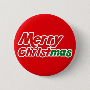 Badge Rond 5 Cm Boutons Chrétiens Amusants de Noël