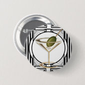Badge Rond 5 Cm Boutons cocktails Art déco (Devant & derrière)