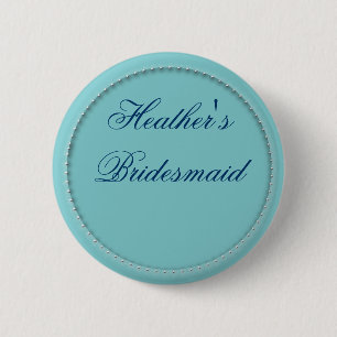 Badge Rond 5 Cm Boutons customisés de demoiselle d'honneur dans
