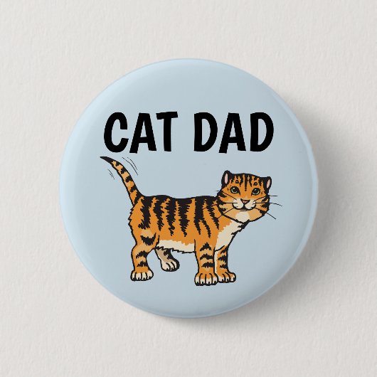 BADGE ROND 5 CM BOUTONS DAD CAT (Devant)