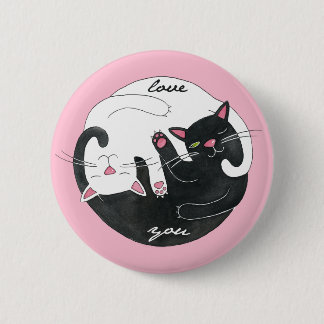 Badge Rond 5 Cm Boutons d'amour de chat