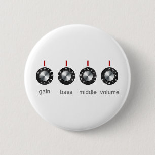 Badge Rond 5 Cm Boutons d'ampère de guitare