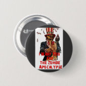 Badge Rond 5 Cm boutons d'apocalypse de zombi (Devant & derrière)