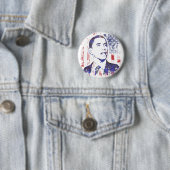 Badge Rond 5 Cm Boutons de Barack Obama (En situation)