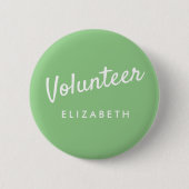 Badge Rond 5 Cm Boutons de bénévolat Retro Sage Green Pin-back (Devant)