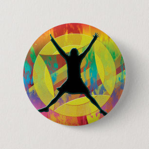 Badge Rond 5 Cm Boutons de célébration d'arc-en-ciel