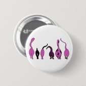 Badge Rond 5 Cm Boutons de chat violet (Devant & derrière)