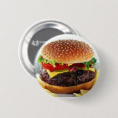 Badge Rond 5 Cm boutons de cheeseburger (Devant & derrière)