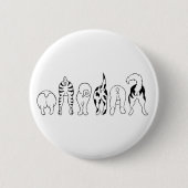 Badge Rond 5 Cm Boutons de chien (Devant)