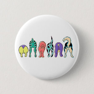 Badge Rond 5 Cm Boutons de chien colorés